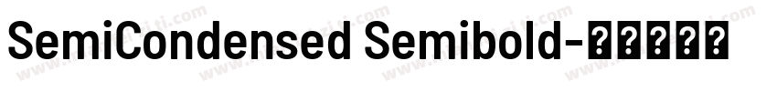 SemiCondensed Semibold字体转换